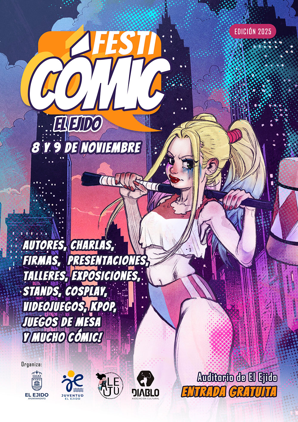 Cartel Festicómic 2025 - Autores: Fran Carmona y Víctor Cara